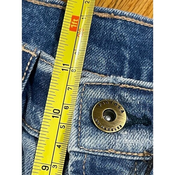 PISTOLA Pick Me Up Jeans Size 27 Blue Distressed Raw Hem High Rise Denim - Picture 9 of 11